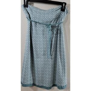 Tom Tailor Green White Floral Print A Line Mini Skirt 40 Small Lightweight Soft